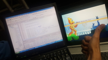 Code upgrade using retro tablet PC